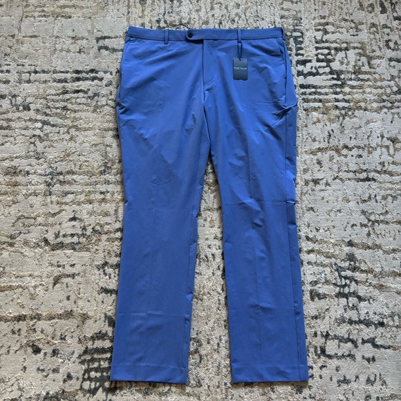 Peter Millar Crown Crafted Surge Performance Golf Trouser Pants 38x32 NEW Blue - Picture 1 of 9
